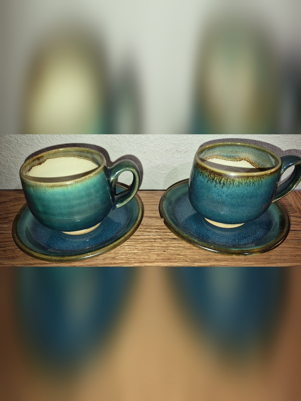2 Vintage Otaru kiln coffee cups and saucers